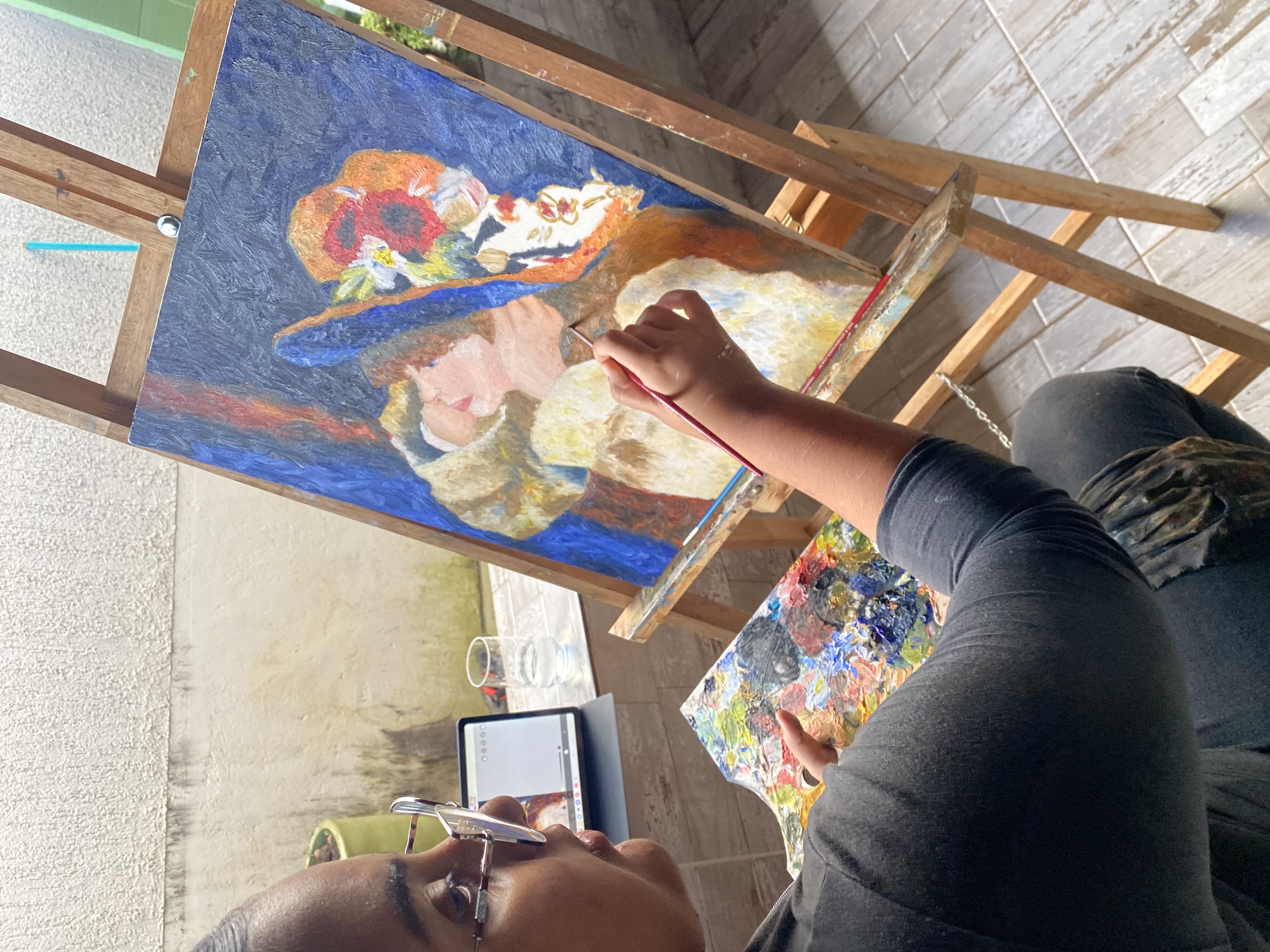 Momento de concentração durante a aula