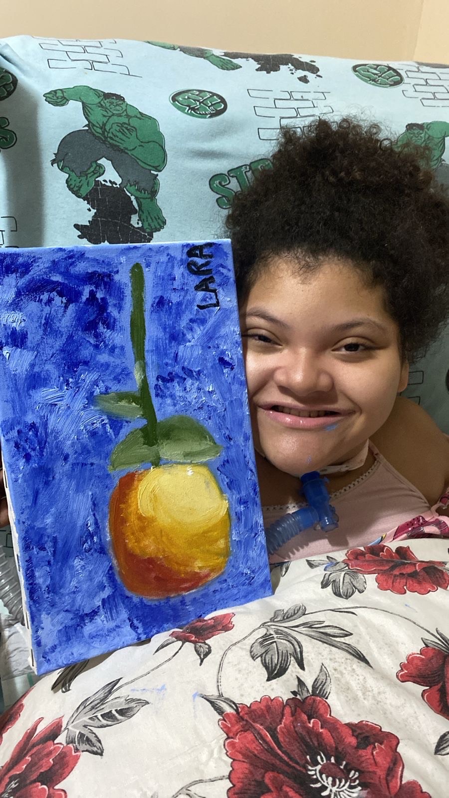 Detalhe de pintura em ateliê