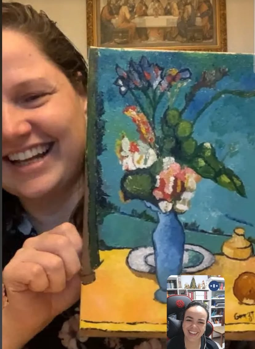 Alunos compartilhando resultados